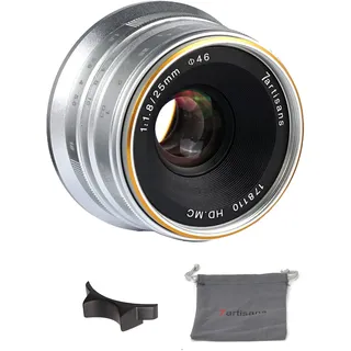 7artisans 25mm F1.8 APS-C Manuelles Feste Objektiv für Fuji X-A1 x-a10 x-a2, x-a3 x-at M1 XM2 X-T1 x-t10 x-t2 x-t20 X-Pro1 x-pro2 X-E1 X-E2 x-e2s-silver