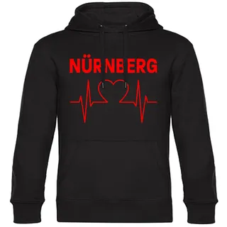 multifanshop Herzschlag Hoodie Schwarz M