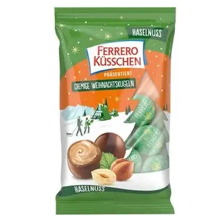 Ferrero KÜSSCHEN Cremige Weihnachtskugeln Haselnuss Schokolade min. 19 St./100,0 g