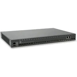 LevelOne 28-Port Stackable L3 Lite Managed Gigabit Fiber Switch 2 x SFP/RJ45 Combo Gigabit 2 x SFP+ 10-Gig... (28 Ports), Netzwerk Switch, Grau