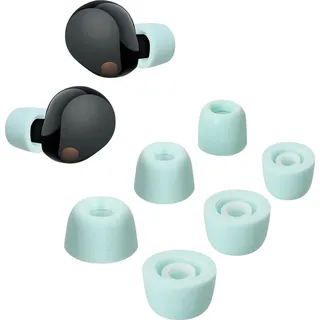 kwmobile 6x Ersatz In Ear Kopfhörer kompatibel mit Sony WF-1000XM5 - Polster Ohrstöpsel In-Ear Ohrhörer - Hellblau