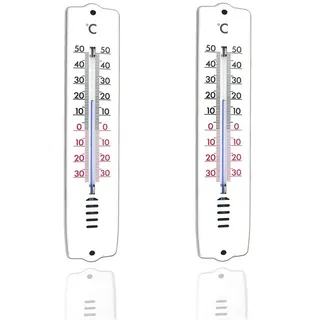 TronicXL Fensterthermometer 2 Stück Wandthermometer Innen Außen Thermometer Garten Haus Wand
