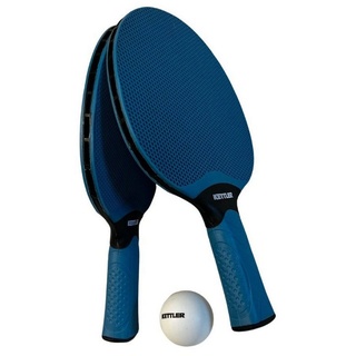 Kettler Tischtennisschläger-Set Outdoor schwarz|blau Konkav