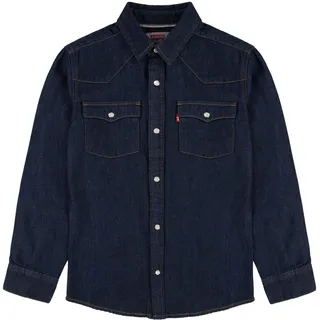 Jeanshemd LEVI'S KIDS "BARSTOW WESTERN SHIRT" Gr. 16/176, N-Gr, blau (pearson), Jungen, Denim/Jeans, Obermaterial: 100% Baumwolle, Hemden, for BOYS