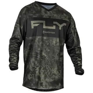 FLY RACING F-16 Se Langarm-trikot - Black / Grey - L