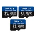 PNY microSD Pro Elite High Endurance Triple pack Micro SD 64 GB