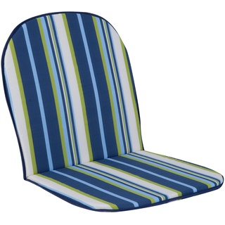 Patio Stuhlauflage Niedriglehner 79 x 44 cm Atholl Monoblock Auflage Sitzkissen blau Streifen