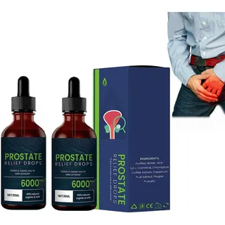 Prostata-Behandlungstropfen, Prostata-Entlastungstropfen, Prostata-Therapie-Tropfen, Prostata-Gesundheitstropfen, natürliche Kräutertropfen für Männer, lindern effektiv Prostata-Beschwerden (2 Stück)