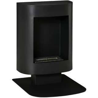Homcom Ethanol-Kamin, Schwarz Metall, 53x65x46.5 cm, Kleinmöbel, Kamine - Zubehör, Kaminöfen