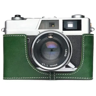 TP Original Handarbeit aus echtem echtem Leder halb Kamera Tasche Abdeckung für Canon Canonet QL17 GIII QL19 GIII grüne Farbe