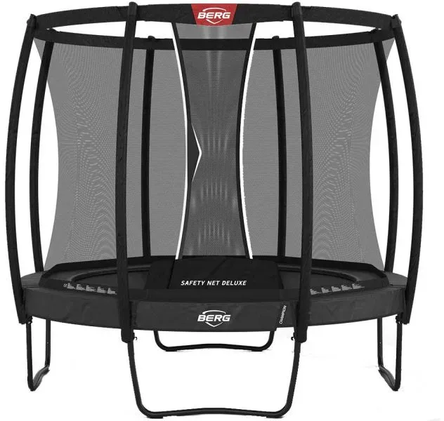 BERG Trampolin Champion Regular 270 Grey inkl. Sicherheitsnetz Deluxe und Leiter
