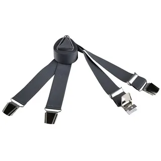 LINDENMANN Hosenträger Hosenträger grau Lindenmann verstärkte Clips XXL grau 130 cm