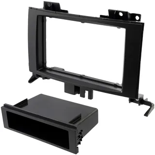 AERZETIX - C19832 - Rahmen/frontplatte/Adapter 2 DIN für autoradio - Form/Abdeckung aus Kunststoff - Farbe schwarz - kompatibel mit Mercedes Sprinter (W906) 2006+, VW Crafter 2006+