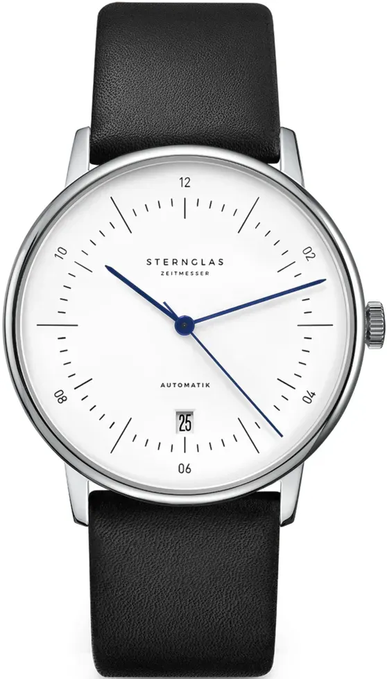 STERNGLAS - NAOS AUTOMATIK - weiß - silber - premium schwarz / 38MM