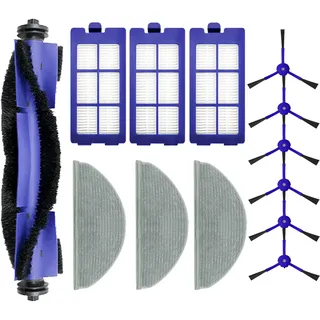 Ersatzteile für Eufy RoboVac X8 / X8 Hybrid Roboter Staubsauger 1 Hauptbürste, 6 Seitenbürste, 3 Filter, 3 Wischpad Zubehör