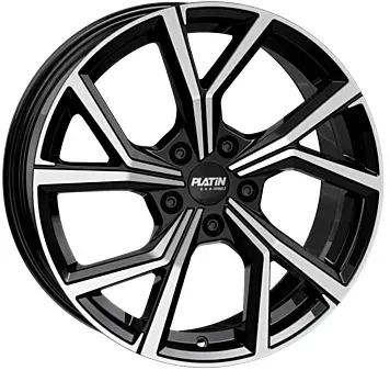 Platin P115 Black Polished 6x16 ET 43 5/112 Alufelge Schwarz