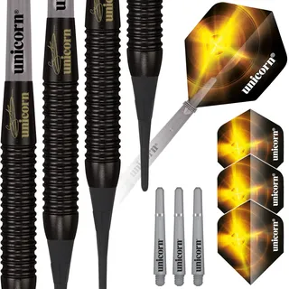 Unicorn Information System Black Brass Gary Anderson Soft Darts 18 g
