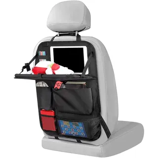 Eckerdromk Auto Organizer Kinder, Rückenlehnenschutz Auto Kinder, Autositz Organizer, Rückenlehnenschutz mit Faltbarer Tischablage, Autoorganizer Kinder Autorücksitzorganizer, Tisch für Autokindersitz