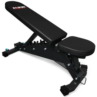 K-Sport K-Sport: *Black LINE* Hantelbank | vielfach verstellbare Multifunktionsbank | extrem belastbare Schrägbank | Premium Trainingsbank bis 350kg belastbar