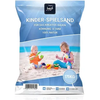 4myBaby GmbH - Spielsand 175kg | Quarz Sand für Sandkasten | Kinder Spielsand | Dekosand | Spielsand für Sandkasten | Keimfreier Spielsand | Gewaschener Feiner Quarzsand | Spielsand (7 x 25 kg Säcke)