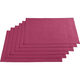 REDBEST Platzset Tischset "Seattle" 6er-Pack, Baumwolle Uni lila