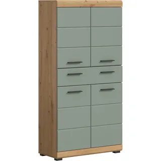 xonox.home Midischrank 74 cm x 141 cm x 31 cm Front Salbei FSC®