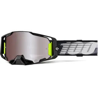100% Armega Schutzbrille für Dirt Bikes, Motocross, Motorrad und Fahrradsport, langlebige Mountainbike-Brille, Lightspeed, HIPER Mirror Silver Flash Lens