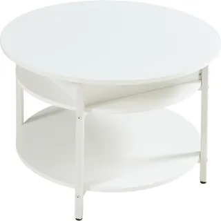 [en.casa] Couchtisch Kandas mit Hebeplatte 70x49 cm Weiß