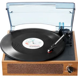 Vevor Schallplattenspieler, 3 Gang, Plattenspieler mit eingebautem 3-W-Lautsprecher, magnetischer Tonabnehmer, unterstützt 33/45/78 U/min, Bluetooth, Aux-In-Cinch-Ausgang, für 18/25/30cm Schallplatten