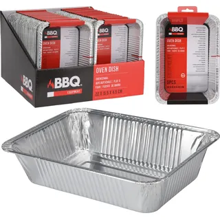 Grillschalen 5er Set KITCHEN - silber