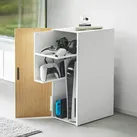 Yamazaki Beistellschrank Organizer für Spielekonsolen 24x60x36cm Tower weiß