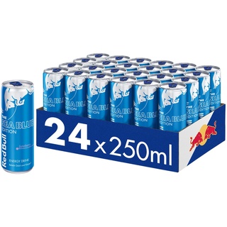Red Bull Energy Drink Sea Blue Edition – 24 x 250 ml EINWEG-Dosen – Fruchtiger Energy Drink mit Juneberry-Geschmack – Koffeinhaltiges Erfrischungsgetränk – Vorratspack
