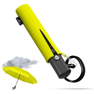 STYNGARD Regenschirm Kinder mit Sicherheitsreflektoren - Regenschirm Kinder Schulranzen Modell ROTTERDAM (gelb) - Klein