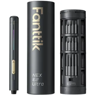 Fanttik E2 Ultra 3.7V Mini Elektro Schraubendreher Set, 50 in 1 Magnetische Präzisions-Schraubendreher Kit, Max 0.6N.m, 5/32 Zoll Sechskant, Geeignet für Reparatur für iPhone,Laptop, Brillen, Uhren