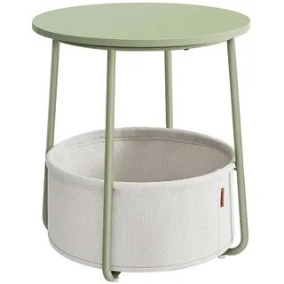 VASAGLE Beistelltisch mit Stoff-Korb Ø 45 cm