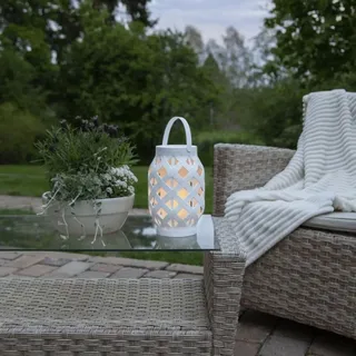 Star Trading Laterne Flame Lantern, Weiß - (H)23 cm | Gr.: onesize