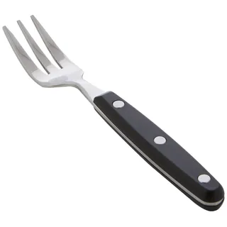 Fackelmann Nirosta Kuchengabel Oslo 15cm aus Edelstahl/POM, Silber/schwarz, 15 x 6 x 1.5 cm