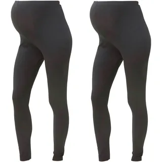 MAMALICIOUS® 2er-Pack Umstands-Leggings Organic Cotton, schwarz, M