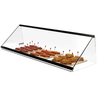MBH - MAQUINARIA BAR HOSTELERIA MBH - Neutrale Vitrine PITAGORAS 55 cm für Gastronomie. Neutrales Glasdisplay für Gebäck und Süßwaren.