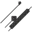 Hama Steckdosenleiste 223142, mit 3m Kabel, 6-fach in schwarz, mit Fußschalter