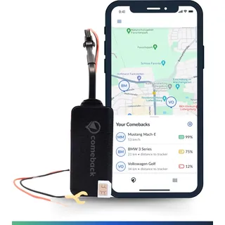 Comeback GPS-Tracker ohne ABO inkl SIM, verbaut, Tracking in der gesamten EU, inkl. Großbritannien und Schweiz, Aktivierung mittels Einmalzahlung, kostenlose App (B0DB1YT93V)