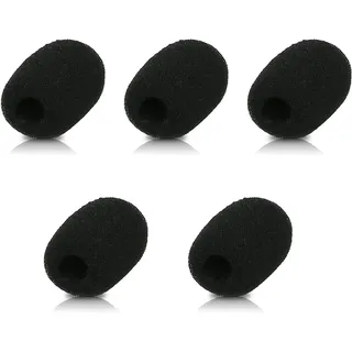 kwmobile Mikrofon Windschutz kompatibel mit div. Mikrofonen - 5 x Schaumstoffbezug mit den Maßen 2,5x3x1 cm in Schwarz