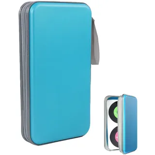 SVUPUE CD Tasche, CD DVD Discs Aufbewahrungstasche für 80 Discs, CD Aufbewahrungstasche für Auto und Zuhause, Blau