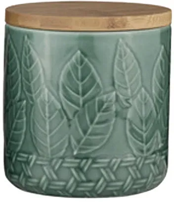 Ladelle Retro Porzellan Vorratsdose HEATH - grün - Blattmuster