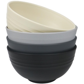 greenandlife 24 OZ Kunststoff Müslischalen/Salatschalen, Ramen Schüssel 4er Set, Leicht und Unzerbrechliche, BPA-frei, Camping Suppenschalen für Kinder und Erwachesene, Mikrowellen& Spülmaschinenfest