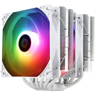 TR-Thermalright Peerless Assassin 120 SE White ARGB CPU Luftkühler, Dual Tower und Lüfter mit 6 Heatpipes,2x120mm TL-C12CW-S PWM Lüfter mit 1550U/min-Weiß,für AM5/AM4,Intel LGA1851/1700/115x/1200
