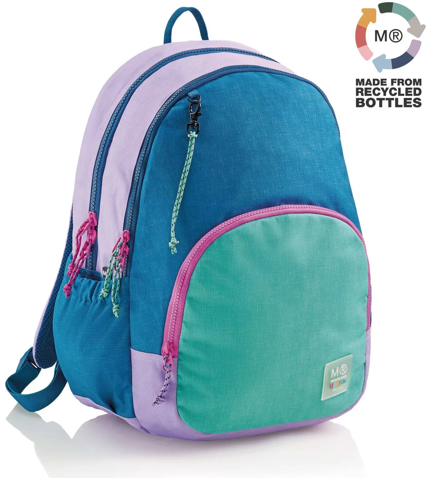 MIQUELRIUS Rucksack Berlin blau grün lila 27 l 41 x 28 x 6 cm