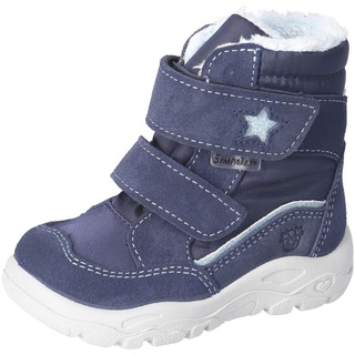 RICOSTA Boots HILDIE von PEPINO für Abenteuer in der Winterwelt Echtleder/Textil Klettverschluss Lammwollfutter Mädchen Marine Blau Größe 25 - Blau - 25