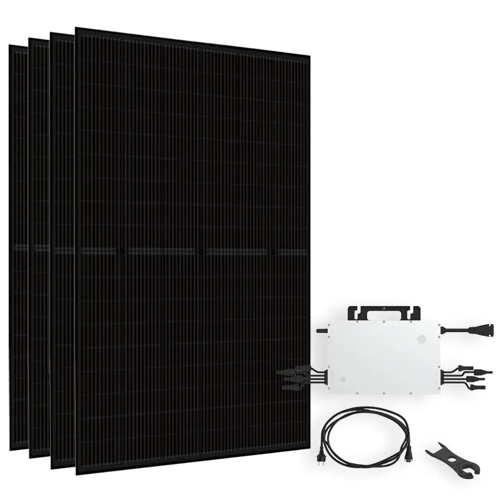 Offgridtec® Solar-Direct 1800W HMS-1600 Solaranlage Bifazial Hausnetz-Einspeisung - 10m HMS-Anschlusskabel - 0% MwSt. (gemäß§12 Abs.3 UstG**)