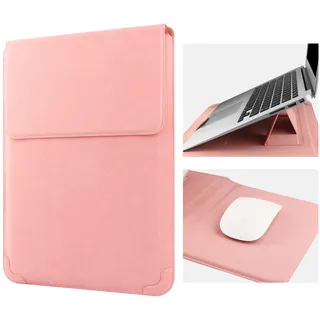 HoYiXi 15 16 Zoll Laptop Hülle Tasche Kompatibel mit MacBook Pro 16 2021 & 2019/ASUS Vivobook 15/Huawei MateBook D15/HP 15.6" PC/MacBook Pro 15/Surface Laptop 3/Dell Acer Lenovo 15'' PC, Rosa